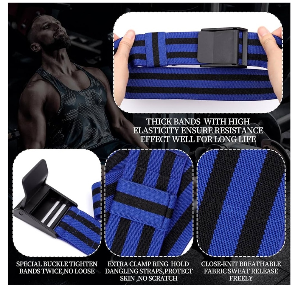 Adjustable exercise bands for blood flow restriction for men or women - Picture 3 of 6